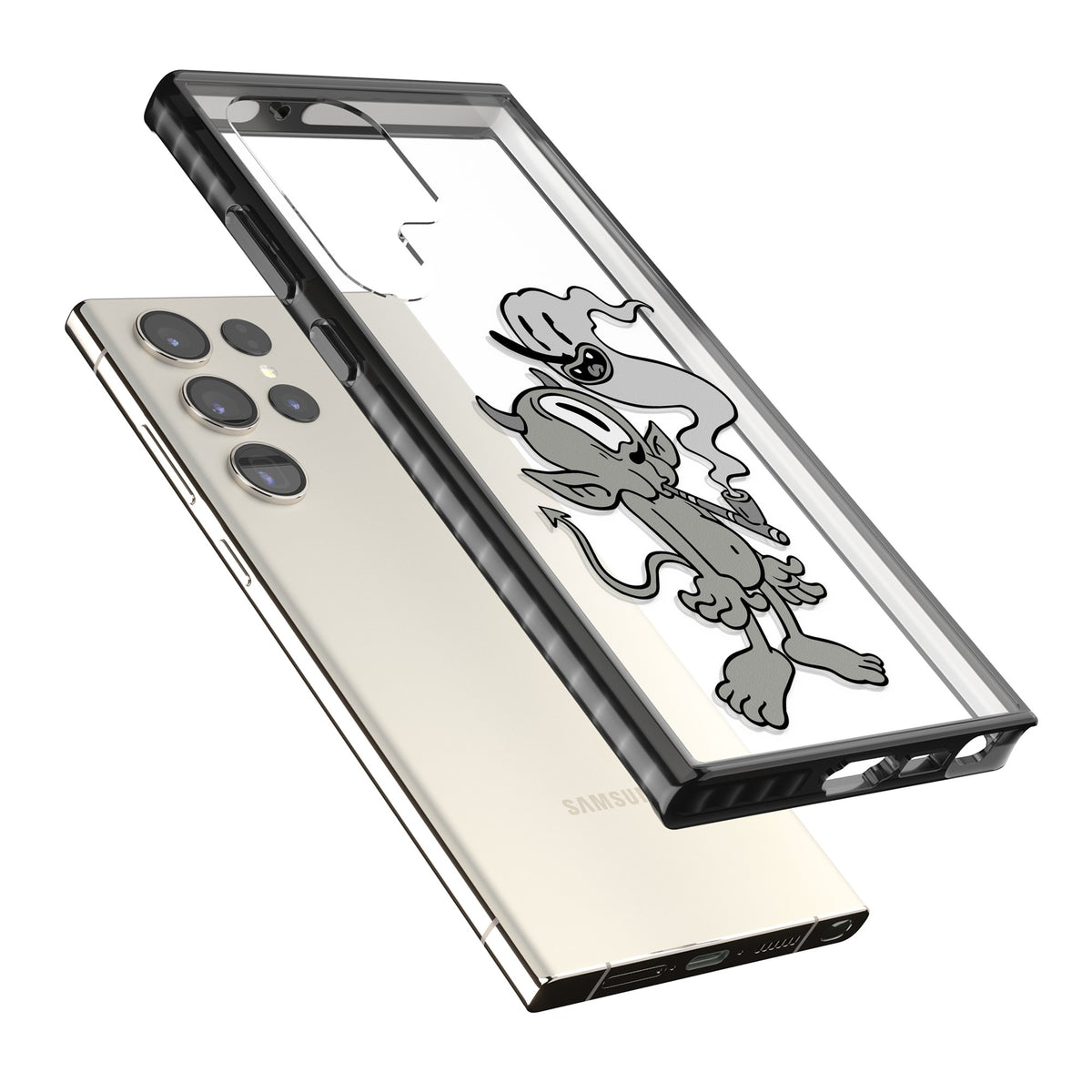 Pipe Goblin Samsung S22 Ultra / Samsung S23 Ultra / Samsung S24 Ultra Impact Black Phone Case angled