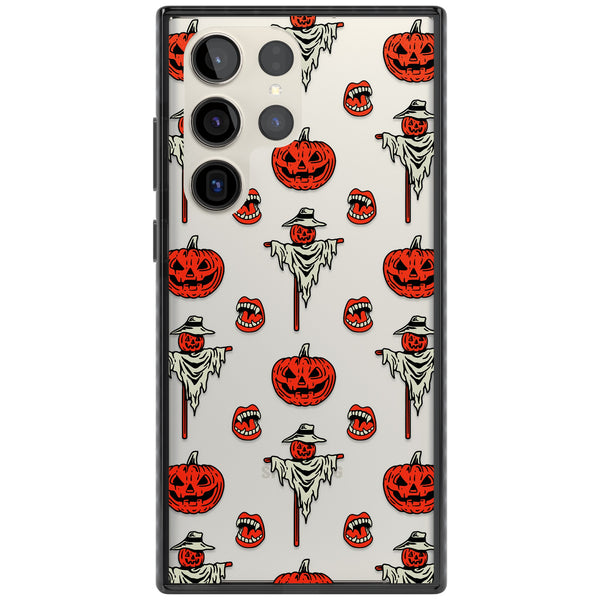 Retro Red Pumpkins & Scarecrows