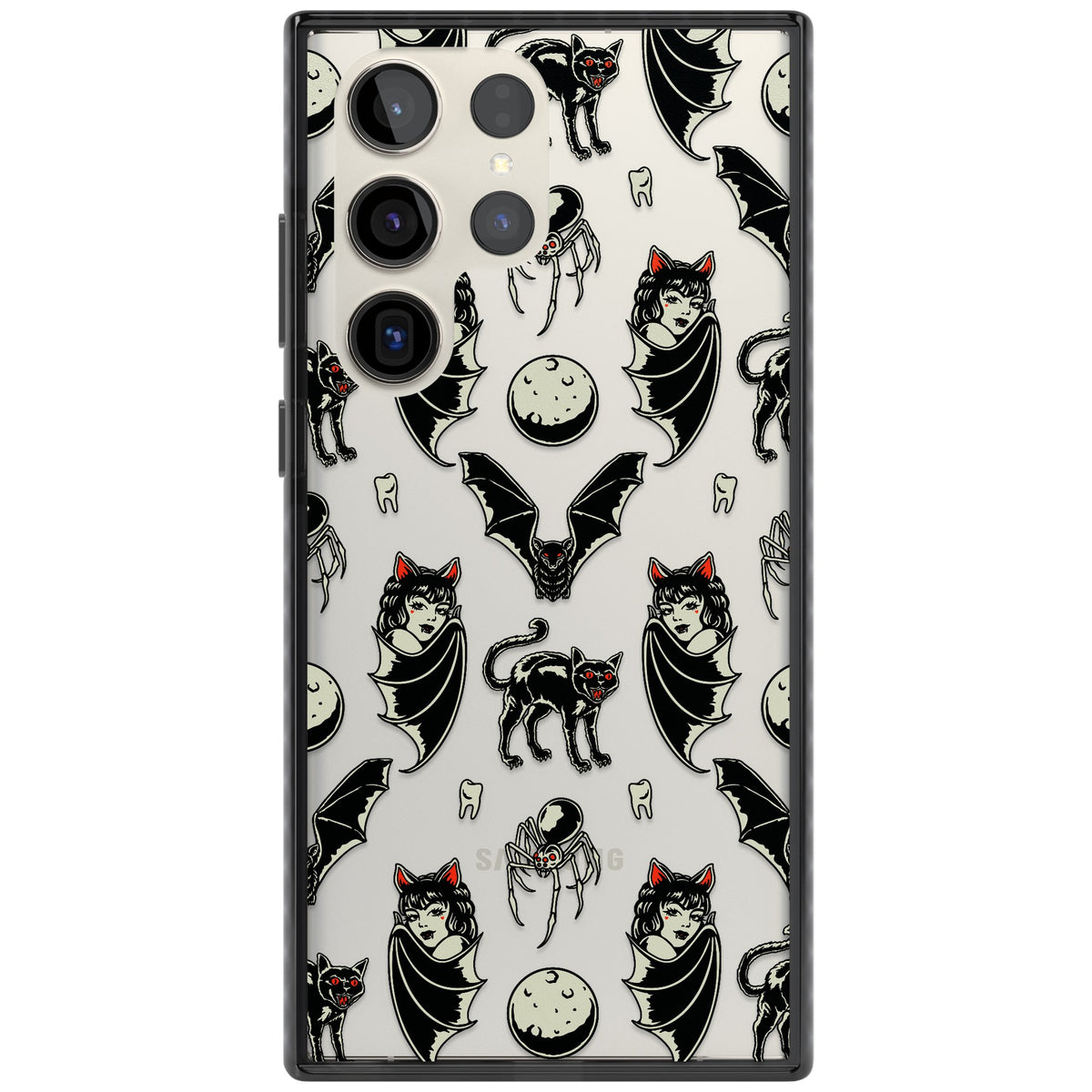 Vampy Goth Samsung S22 Ultra / Samsung S23 Ultra / Samsung S24 Ultra Impact Black Phone Case front