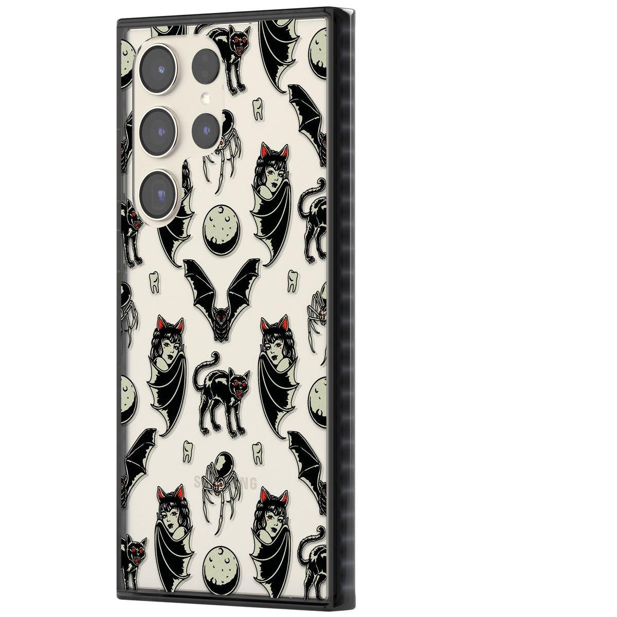 Vampy Goth Samsung S22 Ultra / Samsung S23 Ultra / Samsung S24 Ultra Impact Black Phone Case side