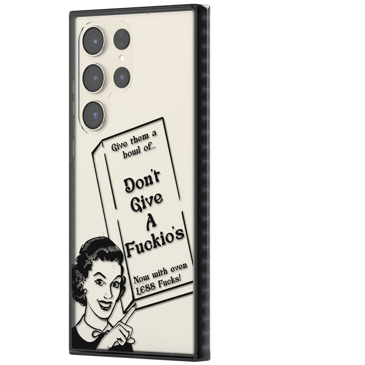 Dont Give A F Ckios Cereal Samsung S22 Ultra / Samsung S23 Ultra / Samsung S24 Ultra Impact Black Phone Case side