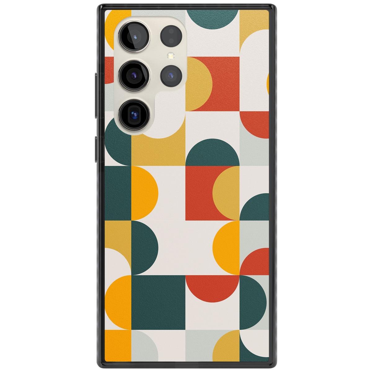 Retro Color Blocks Samsung S22 Ultra / Samsung S23 Ultra / Samsung S24 Ultra Impact Black Phone Case front