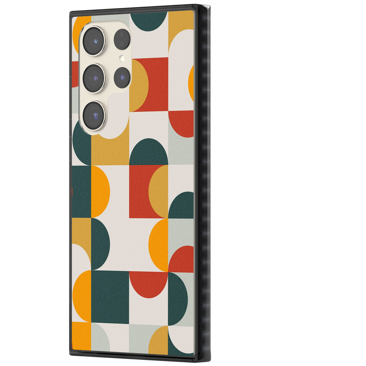 Retro Color Blocks Samsung S22 Ultra / Samsung S23 Ultra / Samsung S24 Ultra Impact Black Phone Case side