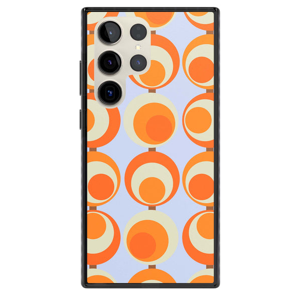 Mid Century Blue Orange Pattern