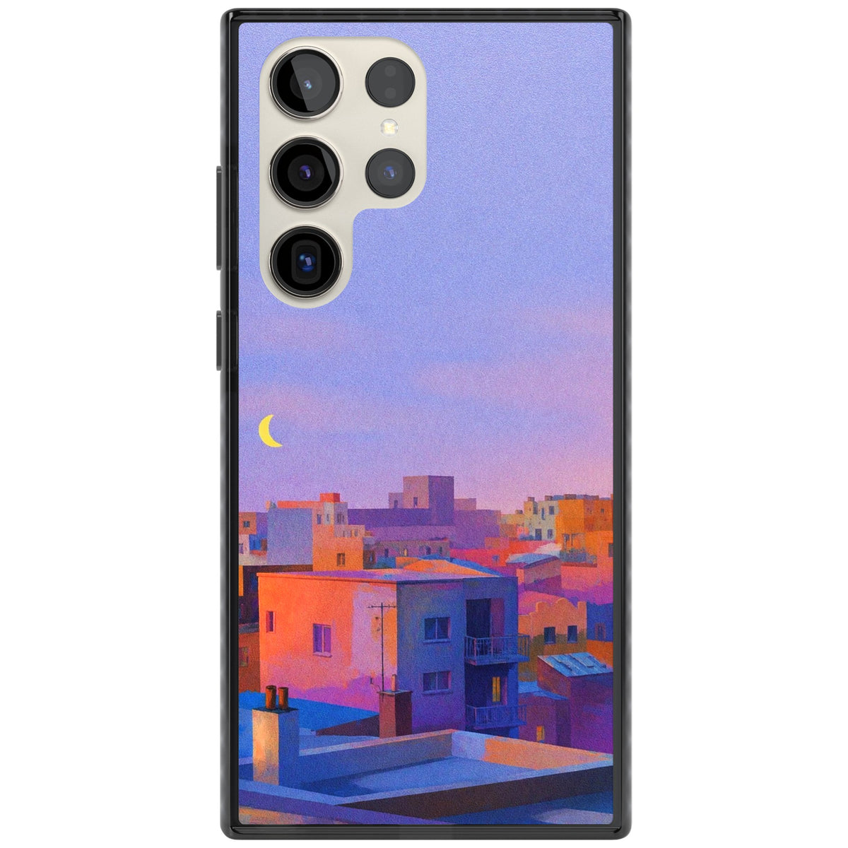 Twilight Rooftops Samsung S22 Ultra / Samsung S23 Ultra / Samsung S24 Ultra Impact Black Phone Case front