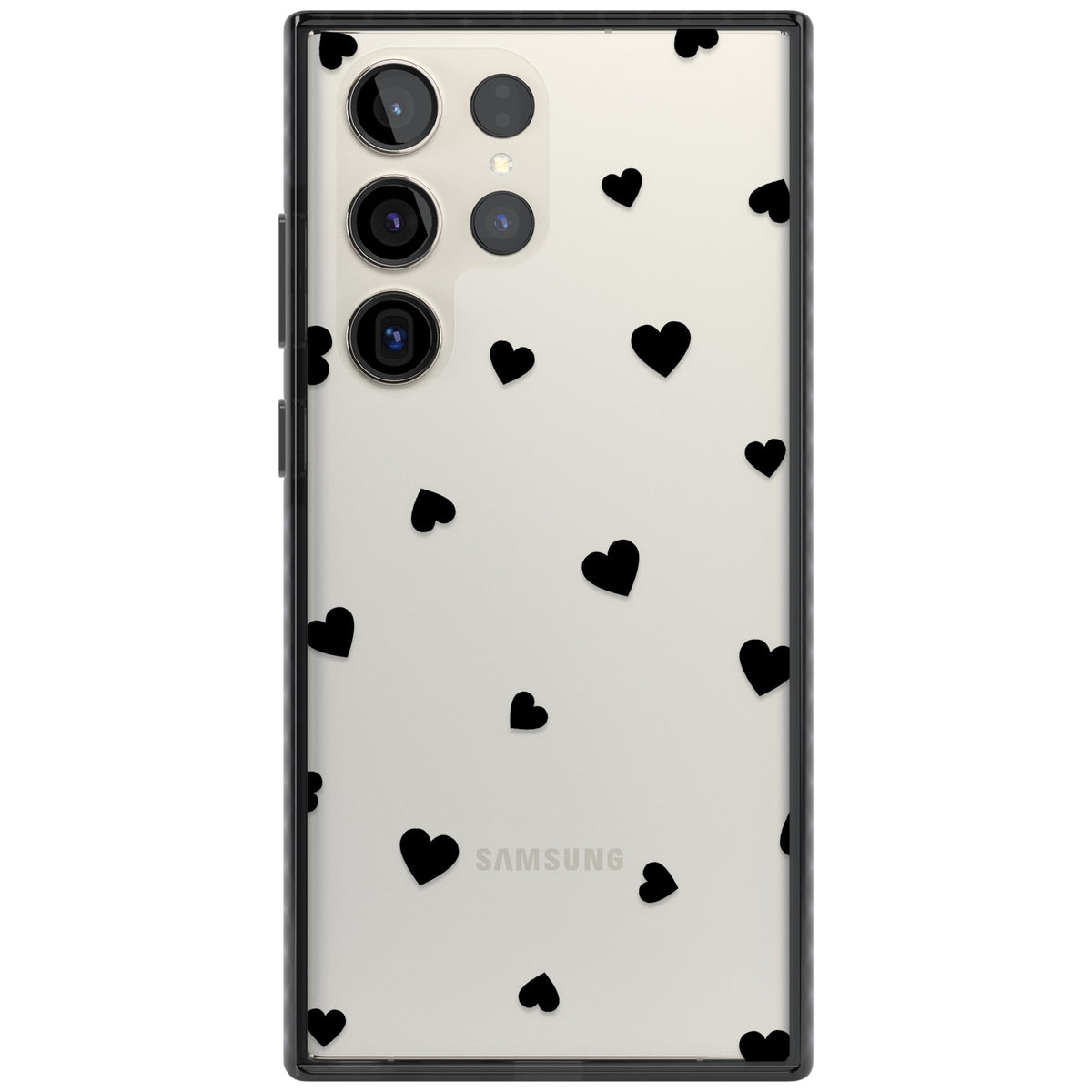 Black Hearts Samsung S22 Ultra / Samsung S23 Ultra / Samsung S24 Ultra Impact Black Phone Case front