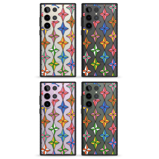 Multi Colour Stars Pattern Impact Phone Case for Samsung Galaxy S24 Ultra , Samsung Galaxy S23 Ultra, Samsung Galaxy S22 Ultra