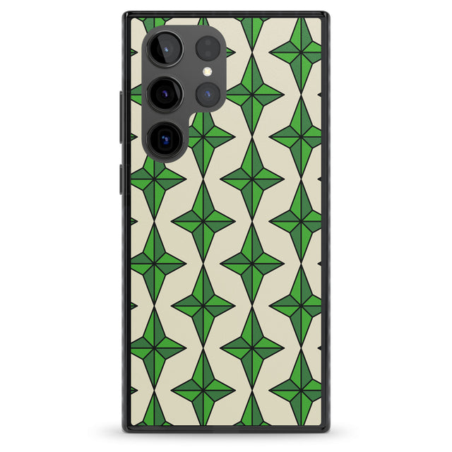 Emerald Stars Pattern Impact Phone Case for Samsung Galaxy S24 Ultra , Samsung Galaxy S23 Ultra, Samsung Galaxy S22 Ultra