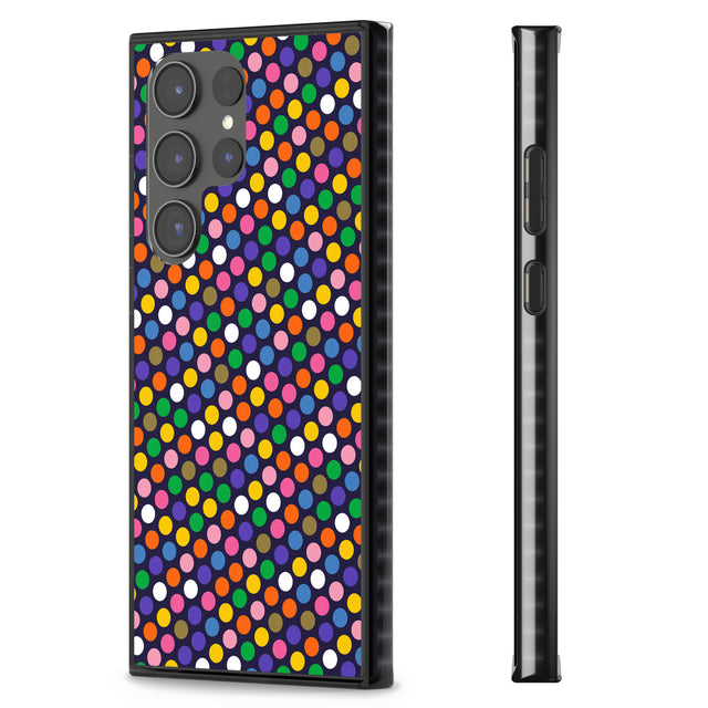 Multicolour Polka-dot Fiesta (Purple) Impact Phone Case for Samsung Galaxy S24 Ultra , Samsung Galaxy S23 Ultra, Samsung Galaxy S22 Ultra