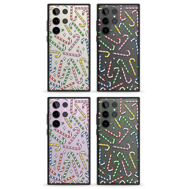 Colourful Stars & Candy Canes Impact Phone Case for Samsung Galaxy S24 Ultra , Samsung Galaxy S23 Ultra, Samsung Galaxy S22 Ultra