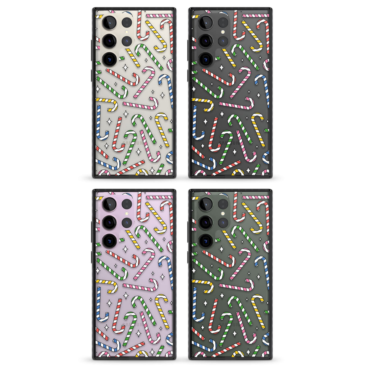 Colourful Stars & Candy Canes Impact Phone Case for Samsung Galaxy S24 Ultra , Samsung Galaxy S23 Ultra, Samsung Galaxy S22 Ultra