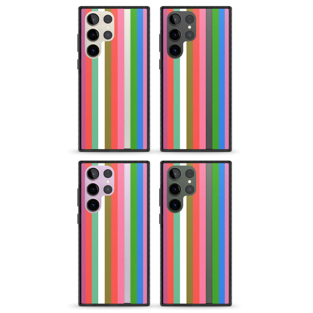 Vibrant Stripes Impact Phone Case for Samsung Galaxy S24 Ultra , Samsung Galaxy S23 Ultra, Samsung Galaxy S22 Ultra