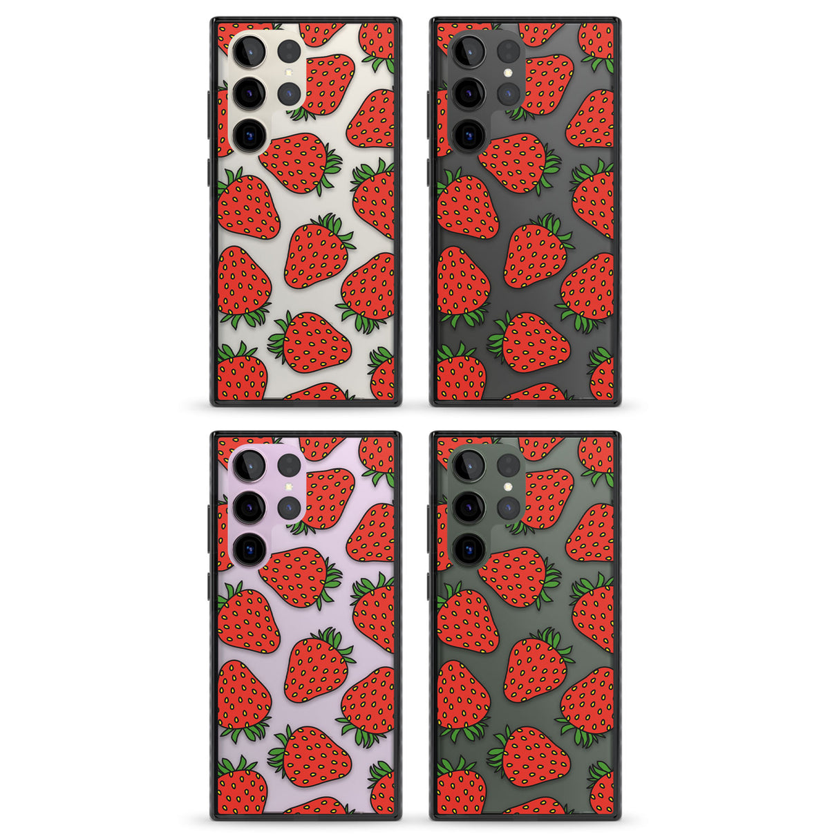 Strawberry Pattern Impact Phone Case for Samsung Galaxy S24 Ultra , Samsung Galaxy S23 Ultra, Samsung Galaxy S22 Ultra