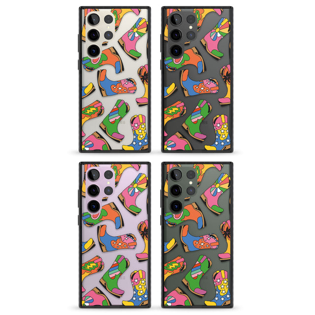 Starburst Boots Impact Phone Case for Samsung Galaxy S24 Ultra , Samsung Galaxy S23 Ultra, Samsung Galaxy S22 Ultra