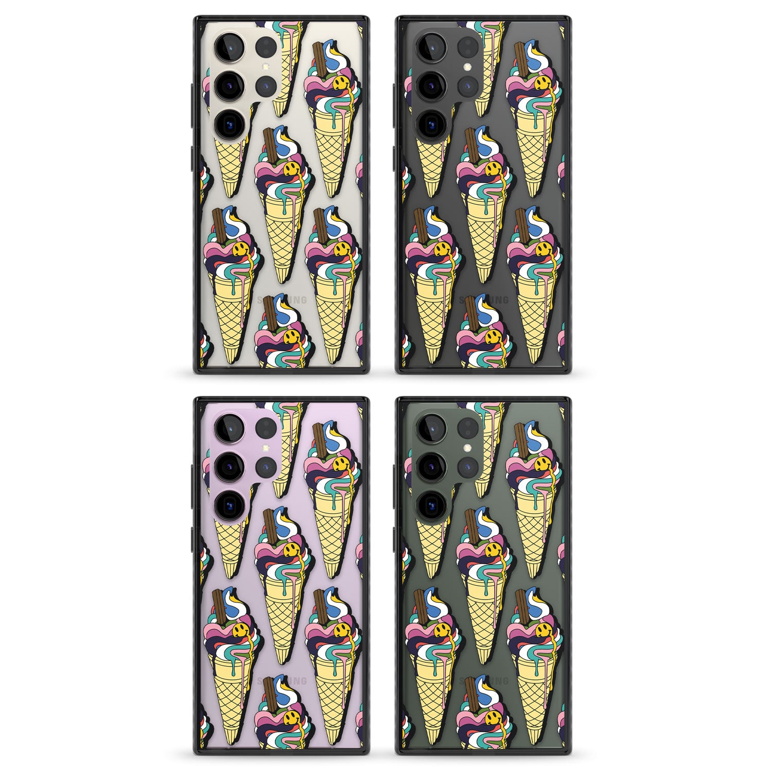 Trip & Drip Ice Cream Impact Phone Case for Samsung Galaxy S24 Ultra , Samsung Galaxy S23 Ultra, Samsung Galaxy S22 Ultra
