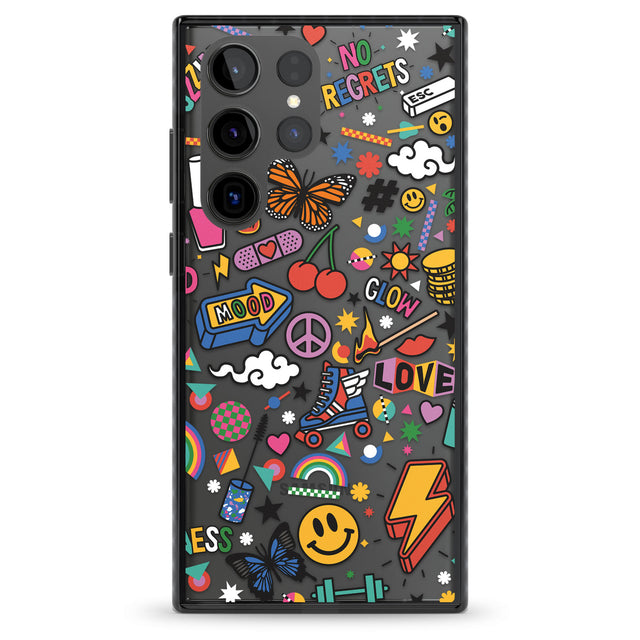 Electric Love Impact Phone Case for Samsung Galaxy S24 Ultra , Samsung Galaxy S23 Ultra, Samsung Galaxy S22 Ultra