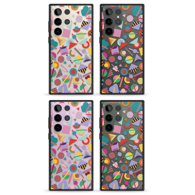 Retro Carnival Shapes Impact Phone Case for Samsung Galaxy S24 Ultra , Samsung Galaxy S23 Ultra, Samsung Galaxy S22 Ultra