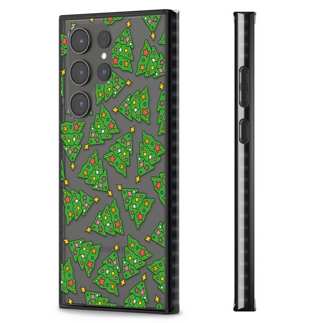 Christmas Tree Pattern Impact Phone Case for Samsung Galaxy S24 Ultra , Samsung Galaxy S23 Ultra, Samsung Galaxy S22 Ultra