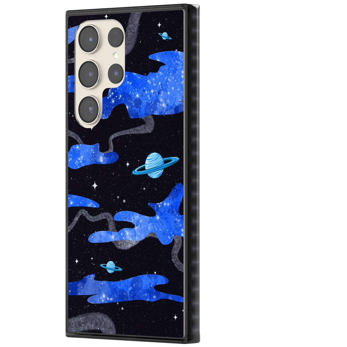 Blue Galaxy Samsung S22 Ultra / Samsung S23 Ultra / Samsung S24 Ultra Impact Black Phone Case side
