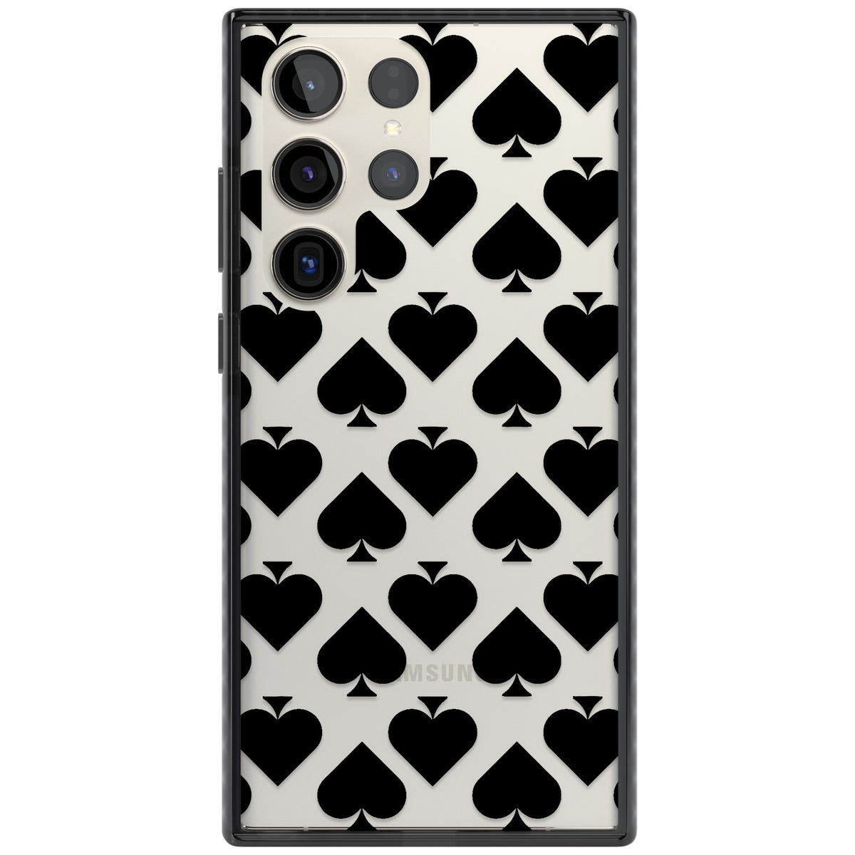 Black Spades Samsung S22 Ultra / Samsung S23 Ultra / Samsung S24 Ultra Impact Black Phone Case front