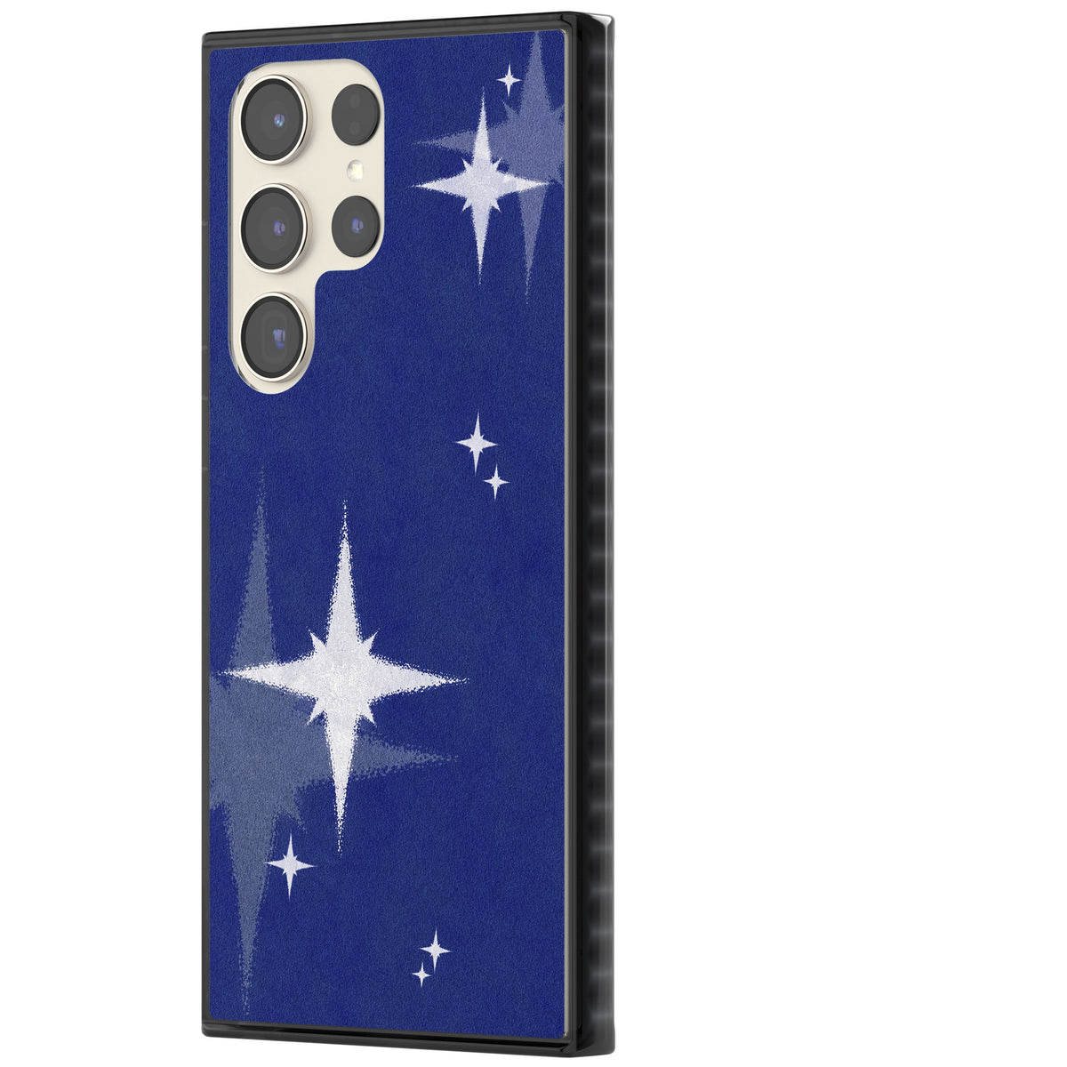 Blue Sparkle Samsung S22 Ultra / Samsung S23 Ultra / Samsung S24 Ultra Impact Black Phone Case side