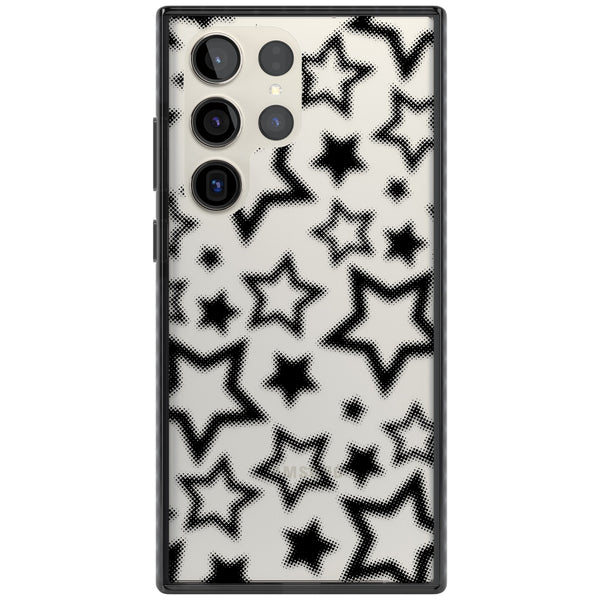 Black Halftone Stars (Clear)
