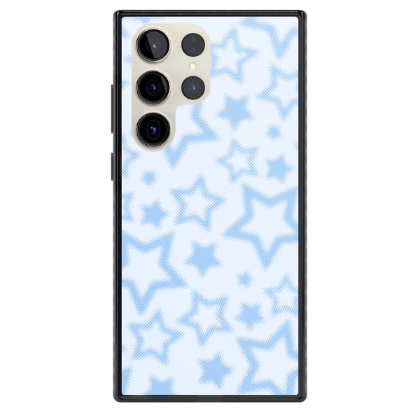 Blue Halftone Stars