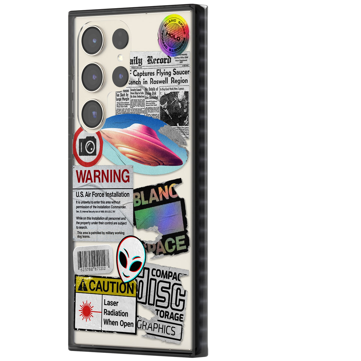 Cosmic Encounters Samsung S22 Ultra / Samsung S23 Ultra / Samsung S24 Ultra Impact Black Phone Case side