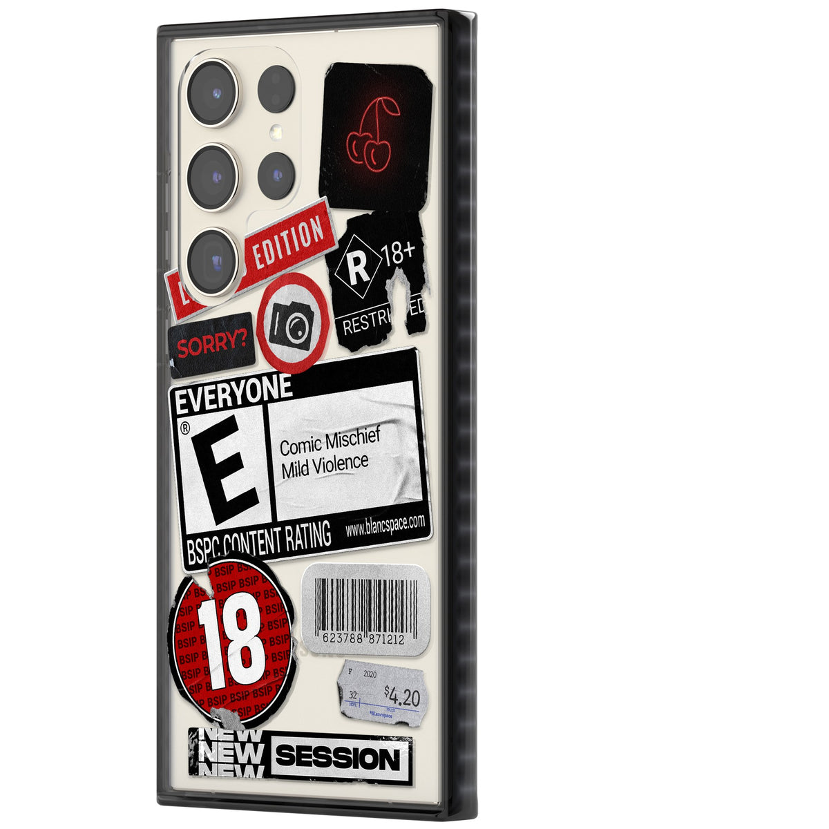 Parental Advisory Samsung S22 Ultra / Samsung S23 Ultra / Samsung S24 Ultra Impact Black Phone Case side