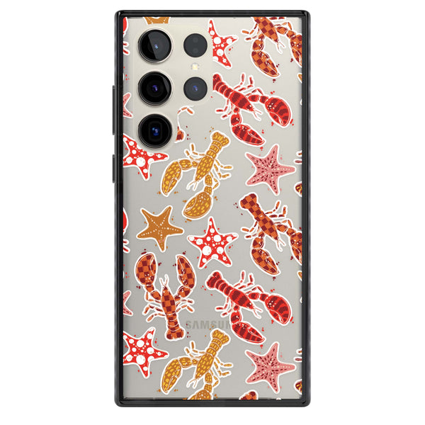 Lobster & Starfish Coastal Pattern