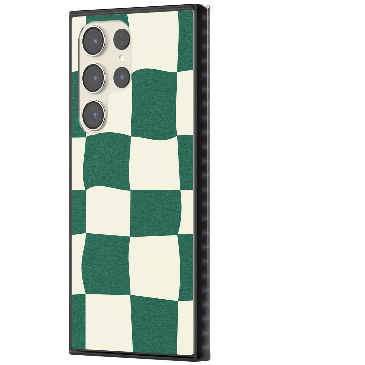 Matcha Wavy Check Samsung S22 Ultra / Samsung S23 Ultra / Samsung S24 Ultra Impact Black Phone Case side