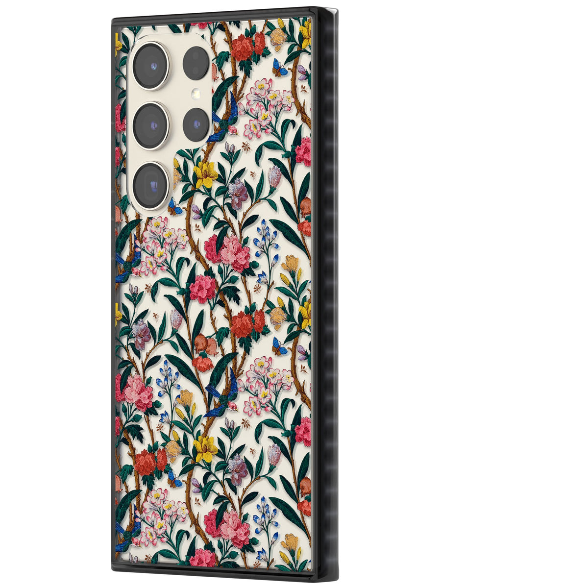 Vines & Flowers Samsung S22 Ultra / Samsung S23 Ultra / Samsung S24 Ultra Impact Black Phone Case side