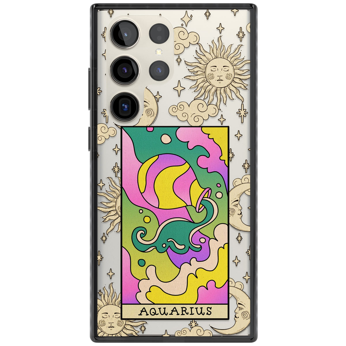Celestial Zodiac Aquarius Samsung S22 Ultra / Samsung S23 Ultra / Samsung S24 Ultra Impact Black Phone Case front