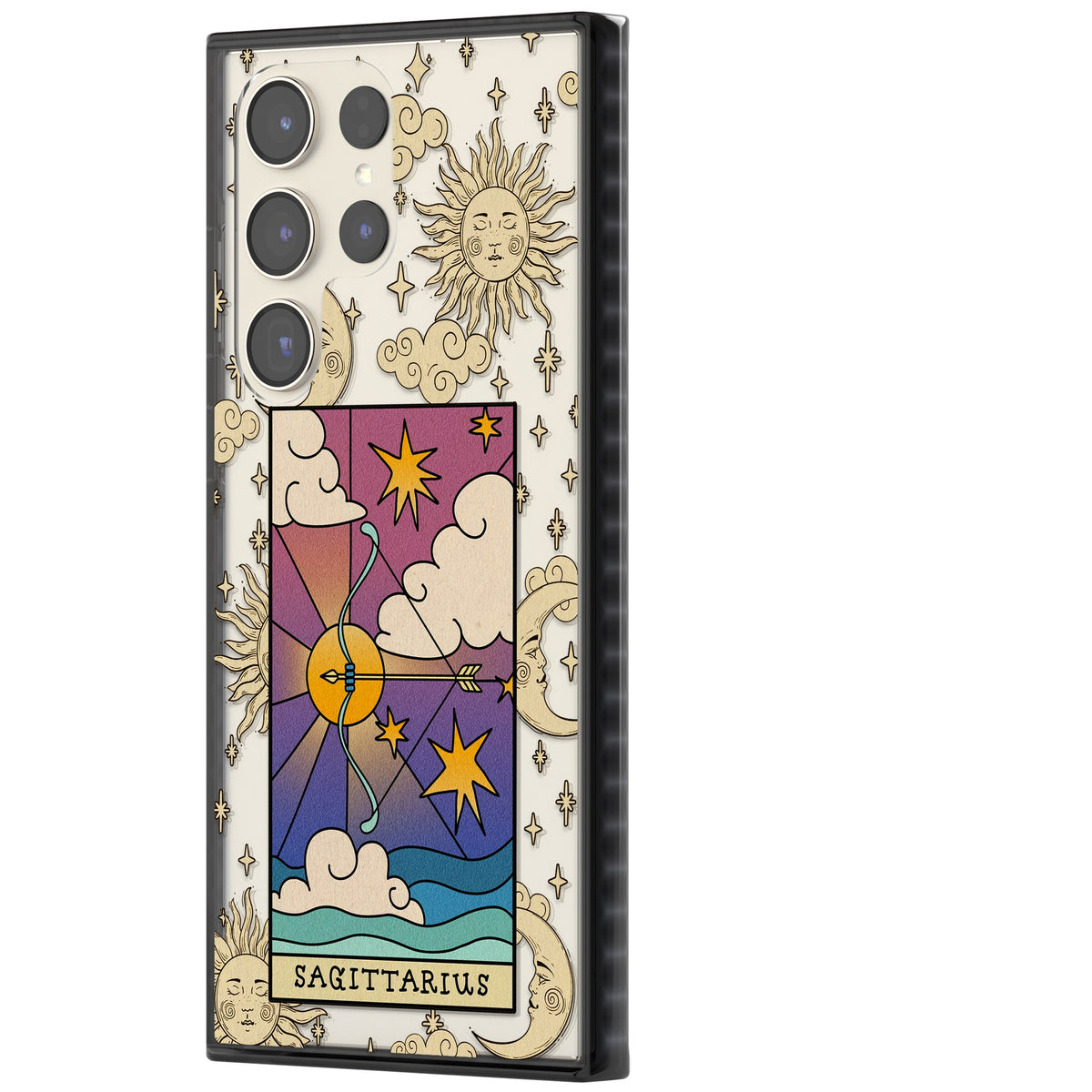 Celestial Zodiac Sagittarius Samsung S22 Ultra / Samsung S23 Ultra / Samsung S24 Ultra Impact Black Phone Case side