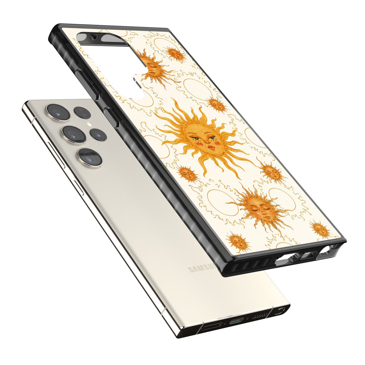 Solstice Muse Samsung S22 Ultra / Samsung S23 Ultra / Samsung S24 Ultra Impact Black Phone Case angled