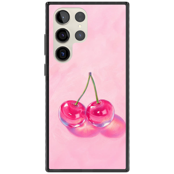 Pink Glass Cherry