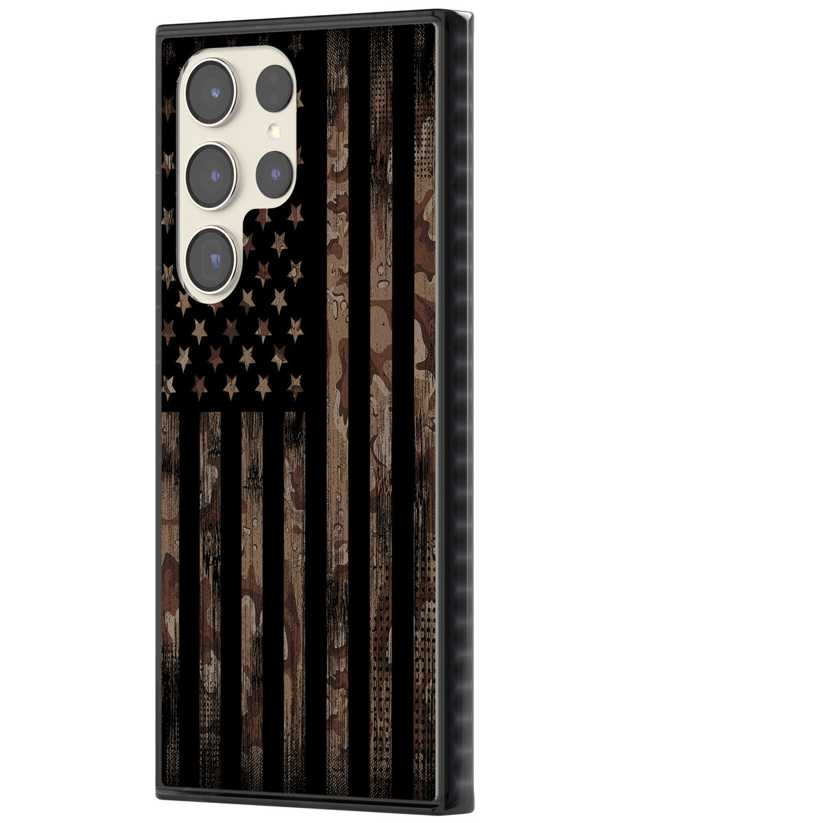 American Flag Camo Samsung S22 Ultra / Samsung S23 Ultra / Samsung S24 Ultra Impact Black Phone Case side