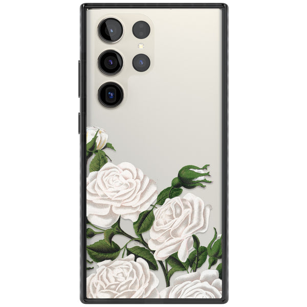 White Vintage Painted Flowers