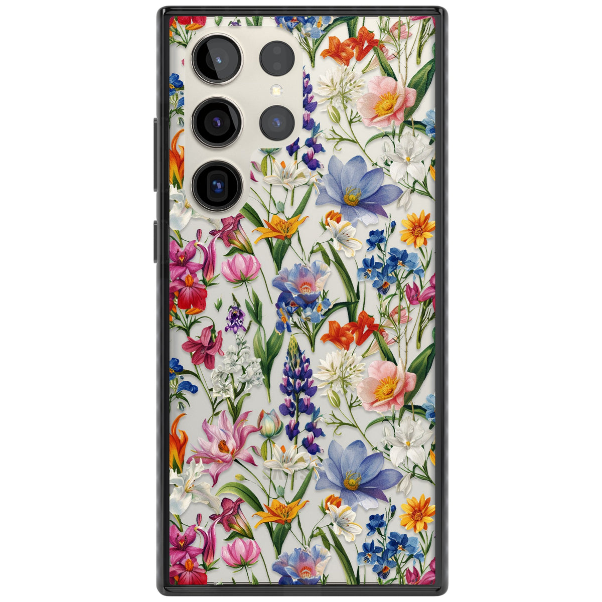 Vintage Wildflowers Samsung S22 Ultra / Samsung S23 Ultra / Samsung S24 Ultra Impact Black Phone Case front