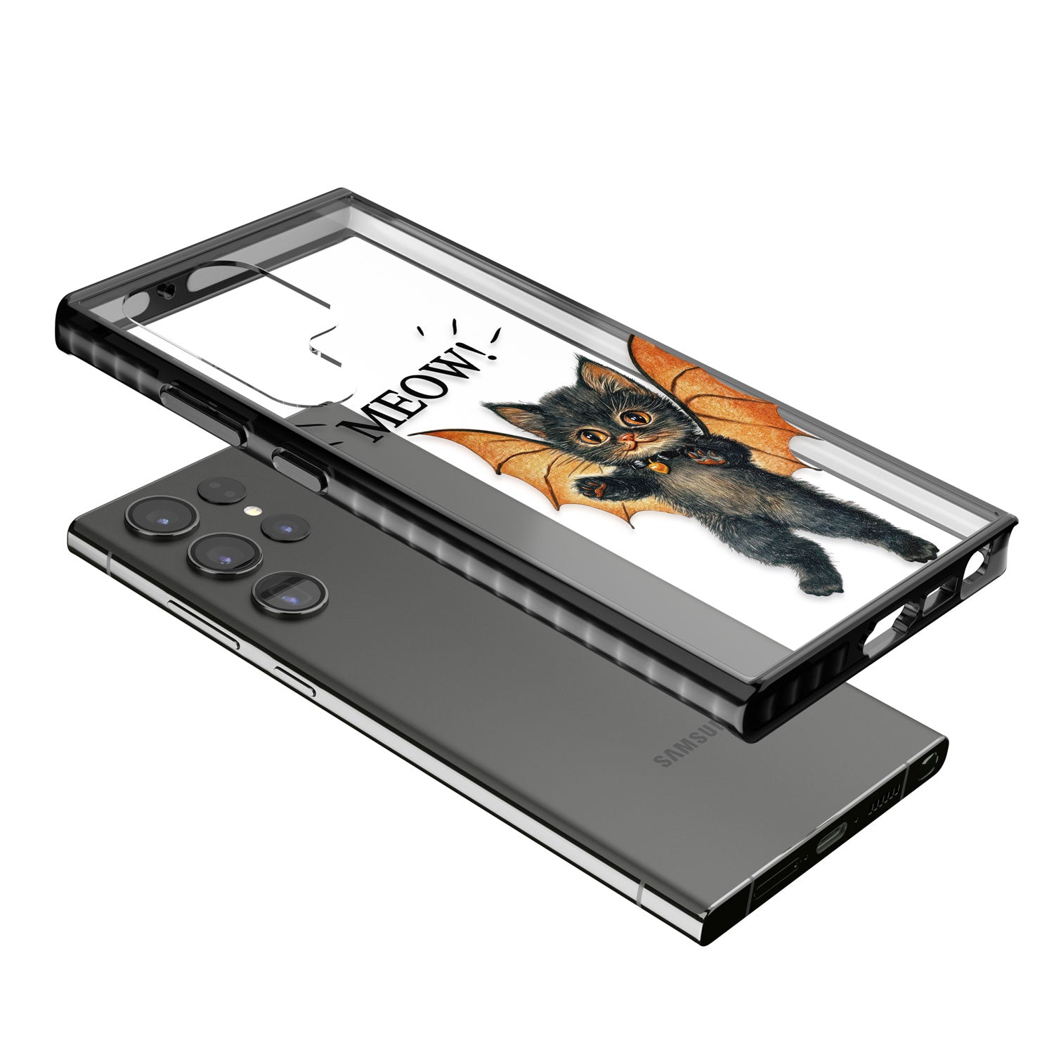 MEOW! Impact Phone Case for Samsung Galaxy S24 Ultra , Samsung Galaxy S23 Ultra, Samsung Galaxy S22 Ultra