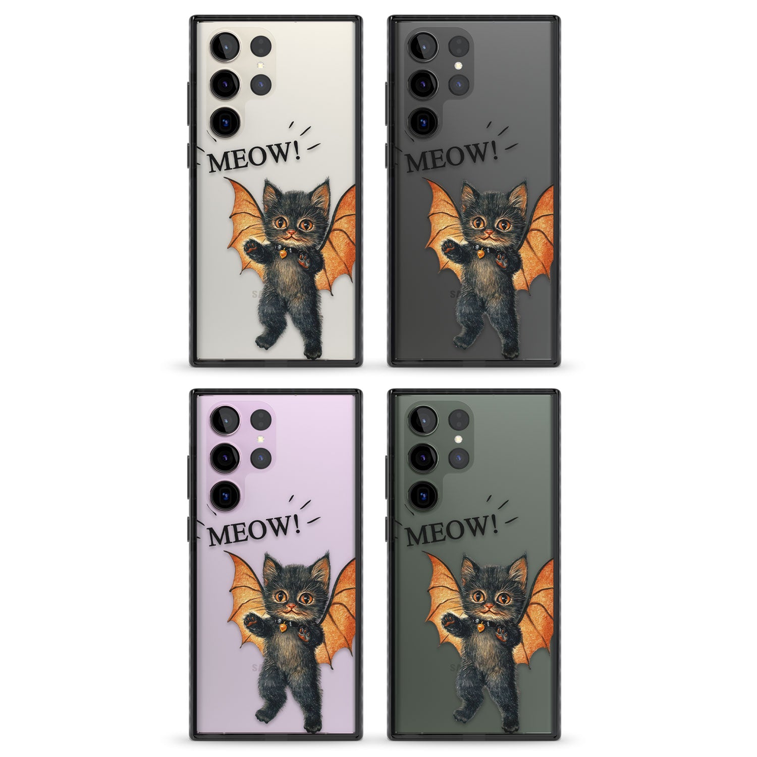 MEOW! Impact Phone Case for Samsung Galaxy S24 Ultra , Samsung Galaxy S23 Ultra, Samsung Galaxy S22 Ultra