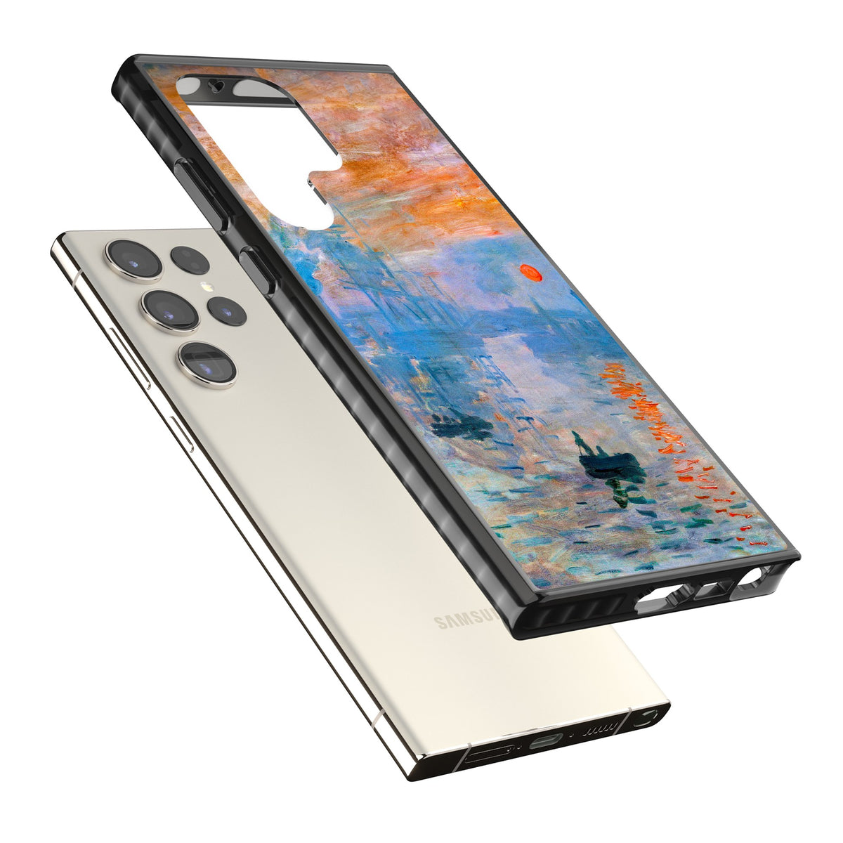 Impression, Sunrise Samsung S22 Ultra / Samsung S23 Ultra / Samsung S24 Ultra Impact Black Phone Case angled