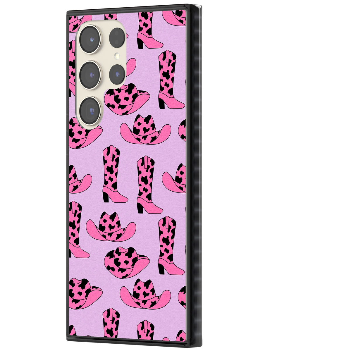 Cow Girl Pattern Samsung S22 Ultra / Samsung S23 Ultra / Samsung S24 Ultra Impact Black Phone Case side