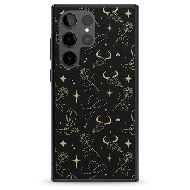 Celestial West Pattern Impact Phone Case for Samsung Galaxy S24 Ultra , Samsung Galaxy S23 Ultra, Samsung Galaxy S22 Ultra