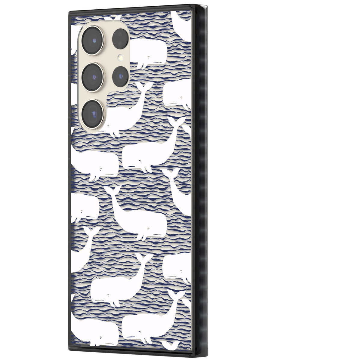 Whale Wave Samsung S22 Ultra / Samsung S23 Ultra / Samsung S24 Ultra Impact Black Phone Case side