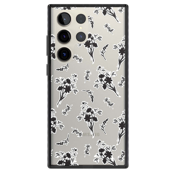 Black Sticker Wildflowers
