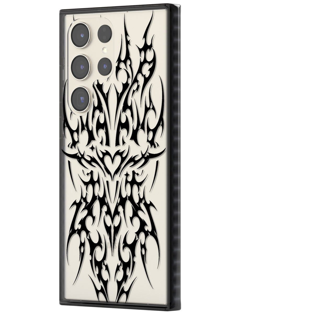 Neo Tribal Heart Samsung S22 Ultra / Samsung S23 Ultra / Samsung S24 Ultra Impact Black Phone Case side