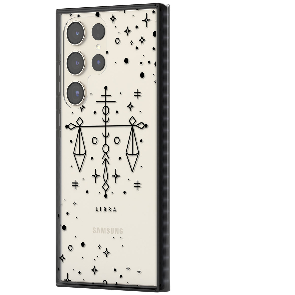 Libra Abstract Zodiac Samsung S22 Ultra / Samsung S23 Ultra / Samsung S24 Ultra Impact Black Phone Case side