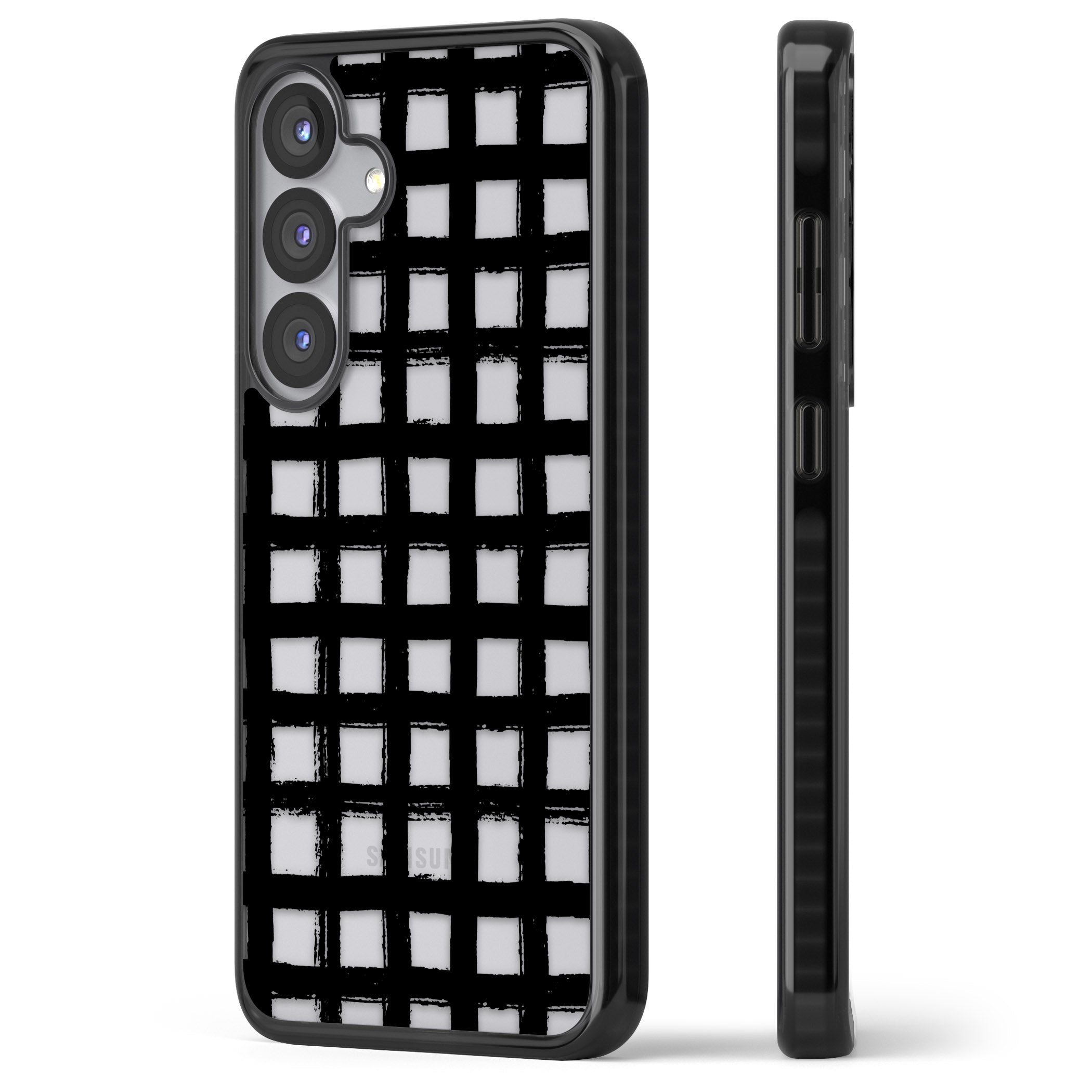 Messy Black Grid Clear