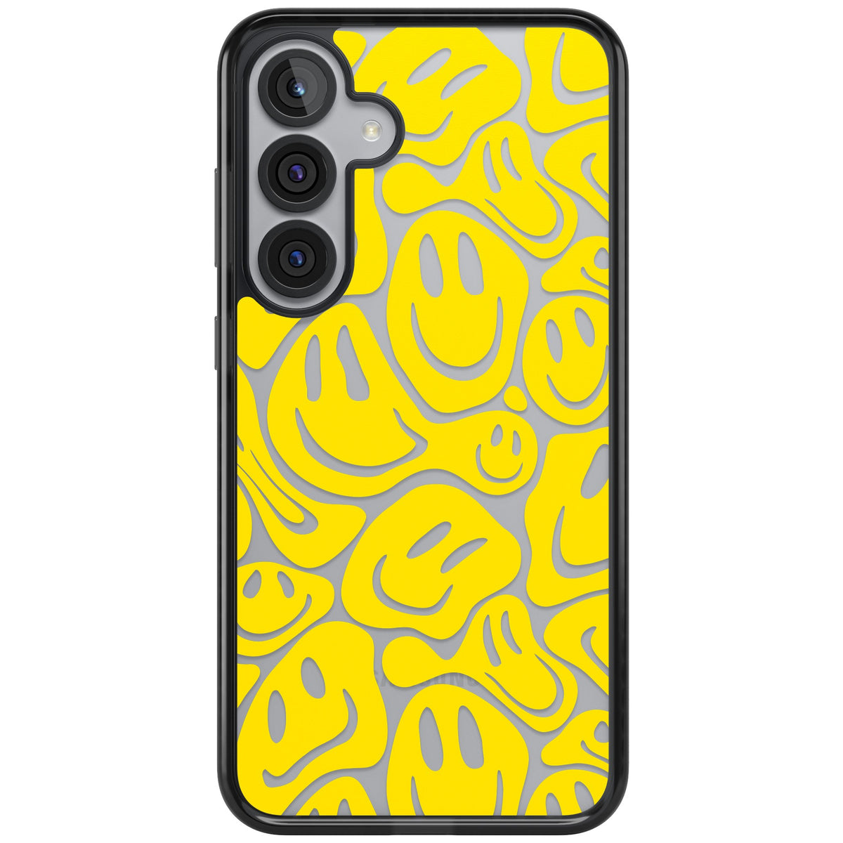 Yellow Acid Faces Samsung S25 Plus / Samsung S26 / Samsung S26 Plus Impact Black Phone Case front